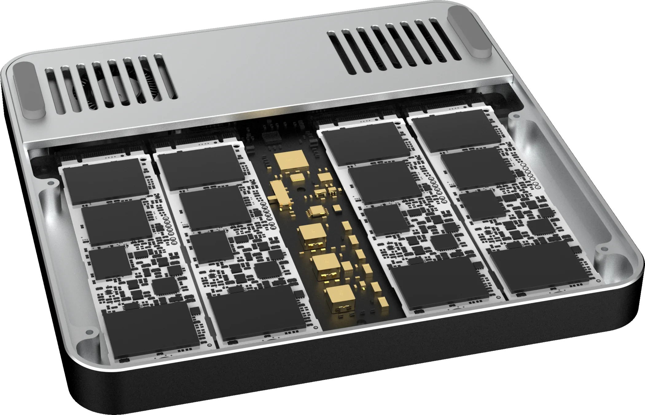 QuadDrive 4-bay USB4 NVMe SSD enclosure